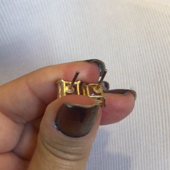 - Pink CZ Earrings ( posts) - Picture 4 of 7